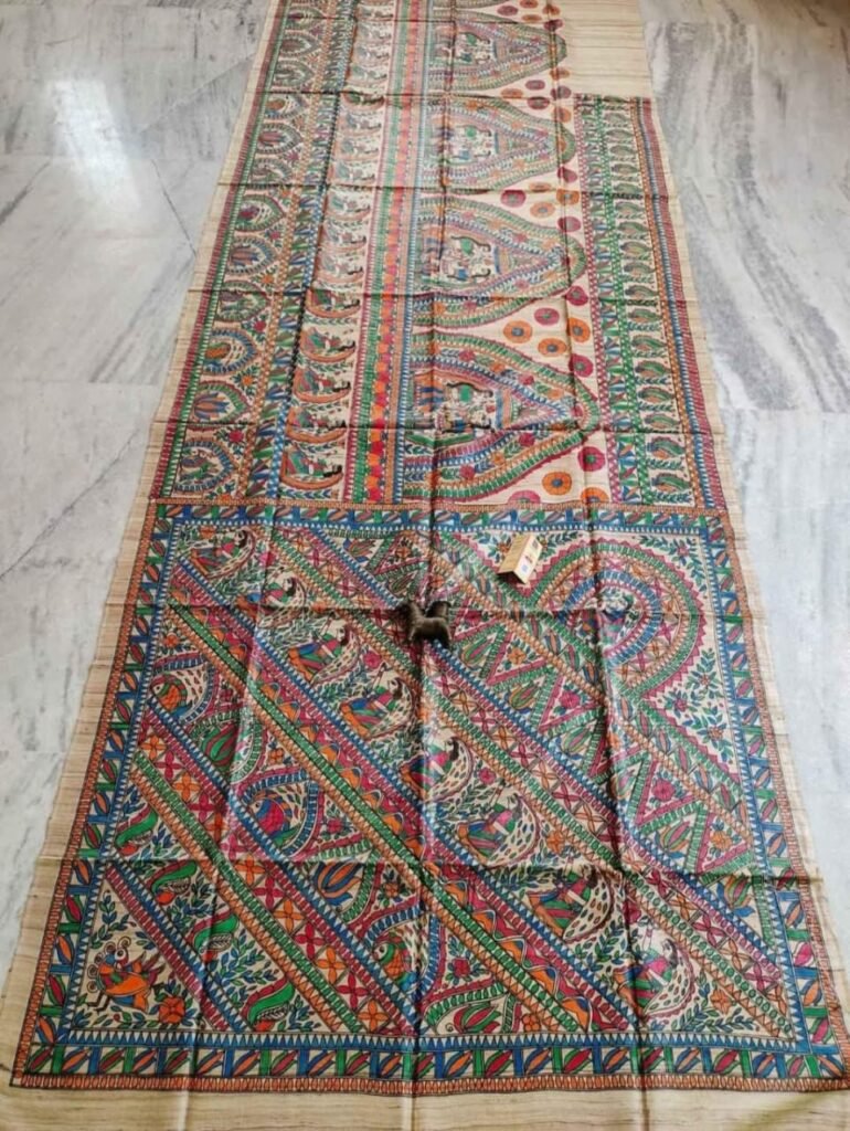 Ethereal Madhubani Handloom Silk Saree