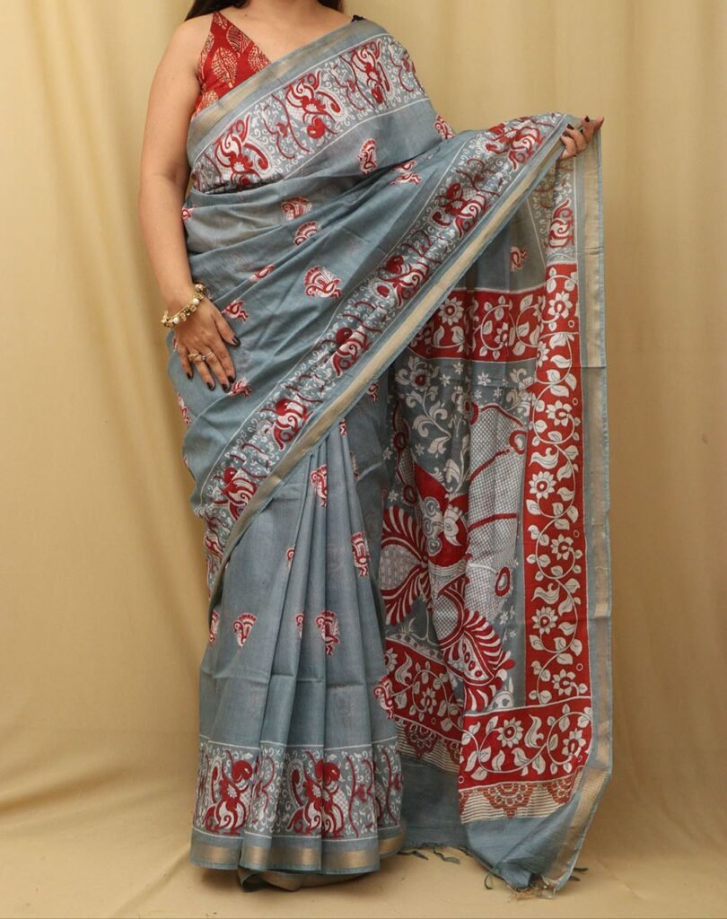 Bhagalpuri Elegance Madhubani Silk Saree