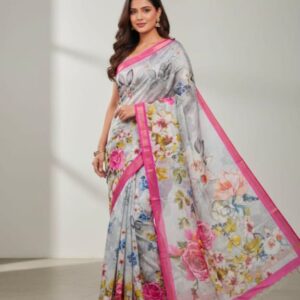 Beautifully Banana silk digital print saree